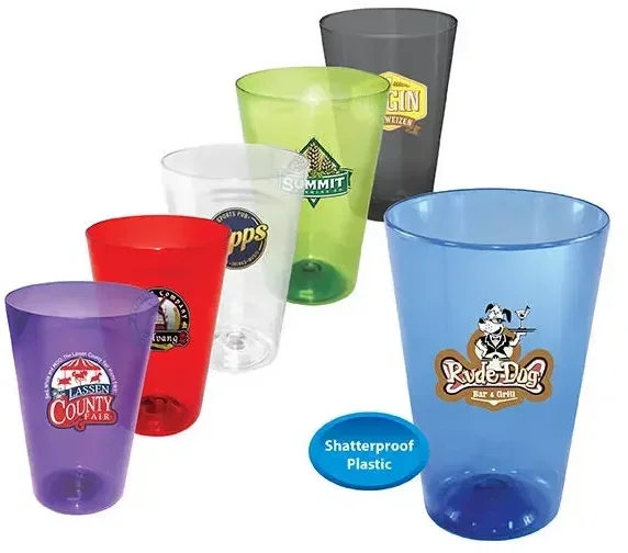 Imprinted Plastic Pint Glass - 16 oz. — view 8