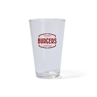 Clear silicone pint glass with sixteen ounce capacity
