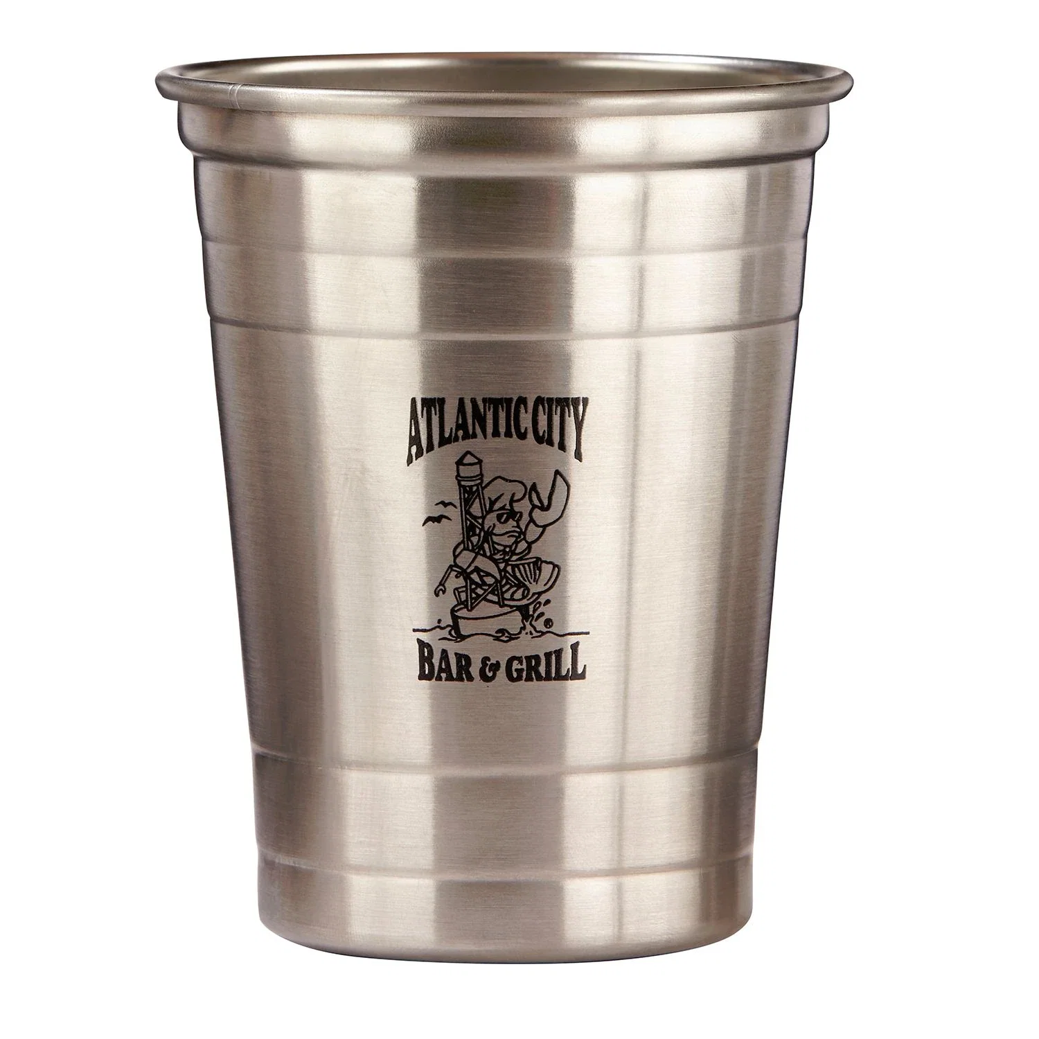 Stainless Steel Party Cup - 16 Oz — Silver — view 3