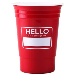 16 oz Reusable Plastic Party Cup, 5 1/2" Tall