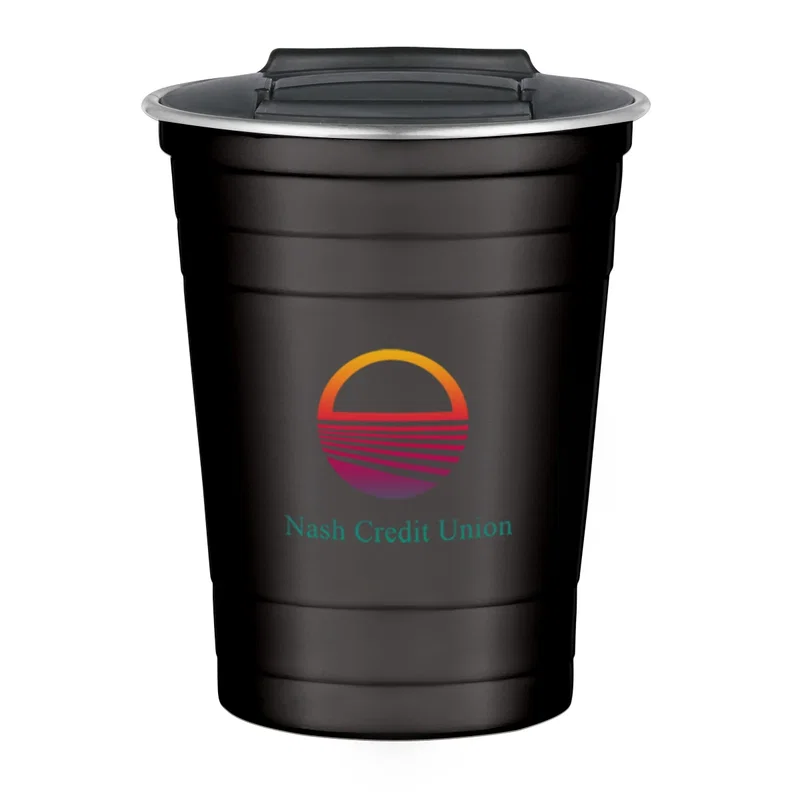 Cup held in one hand at a casual gathering