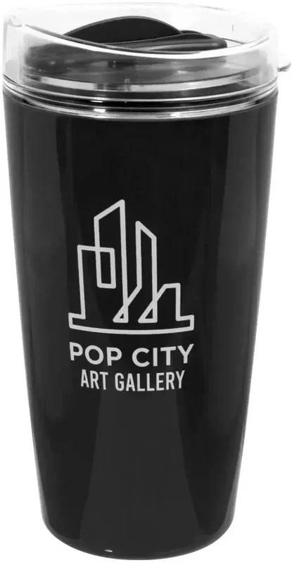 Personalized Thumb Slide Coffee Tumbler - 16 oz. — view 2