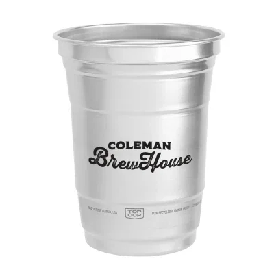 Reusable aluminum cup available in four different sizes