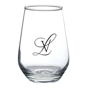 Vaso Silicia Stemless Wine Glasses, 16 oz. Glass, 1-Color Imprint