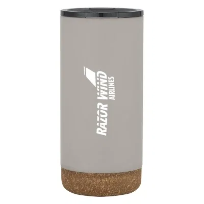Insulated drink cup shown from the side with its slim tapered body