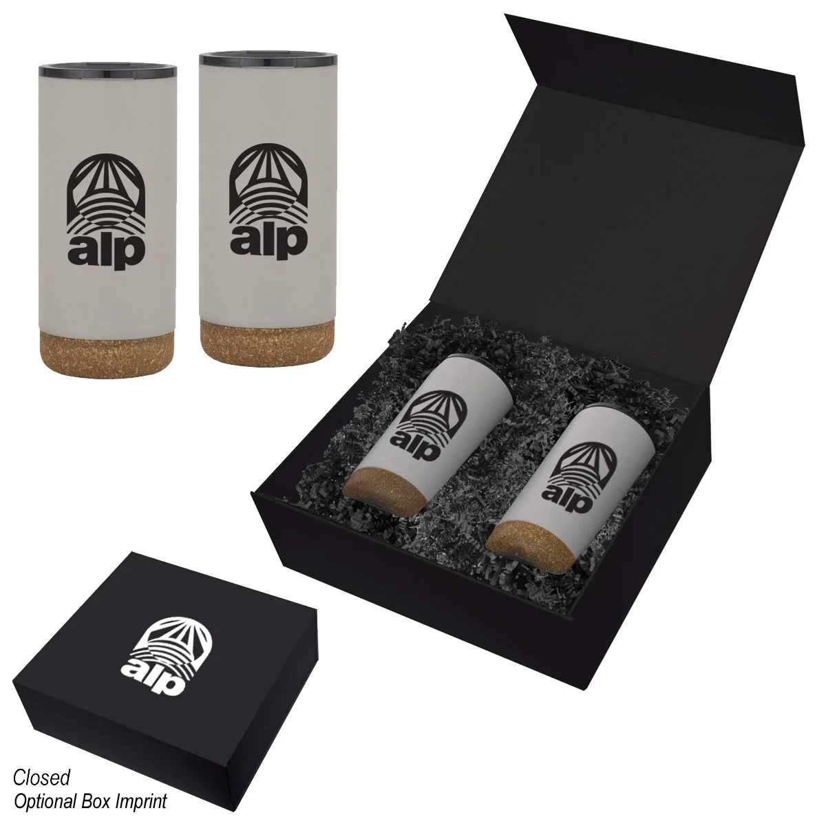 White option of the sixteen ounce drinkware