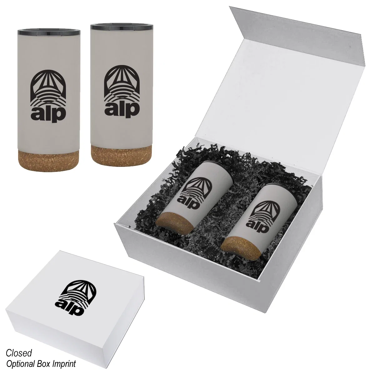 Gift box front panel with room for branding
