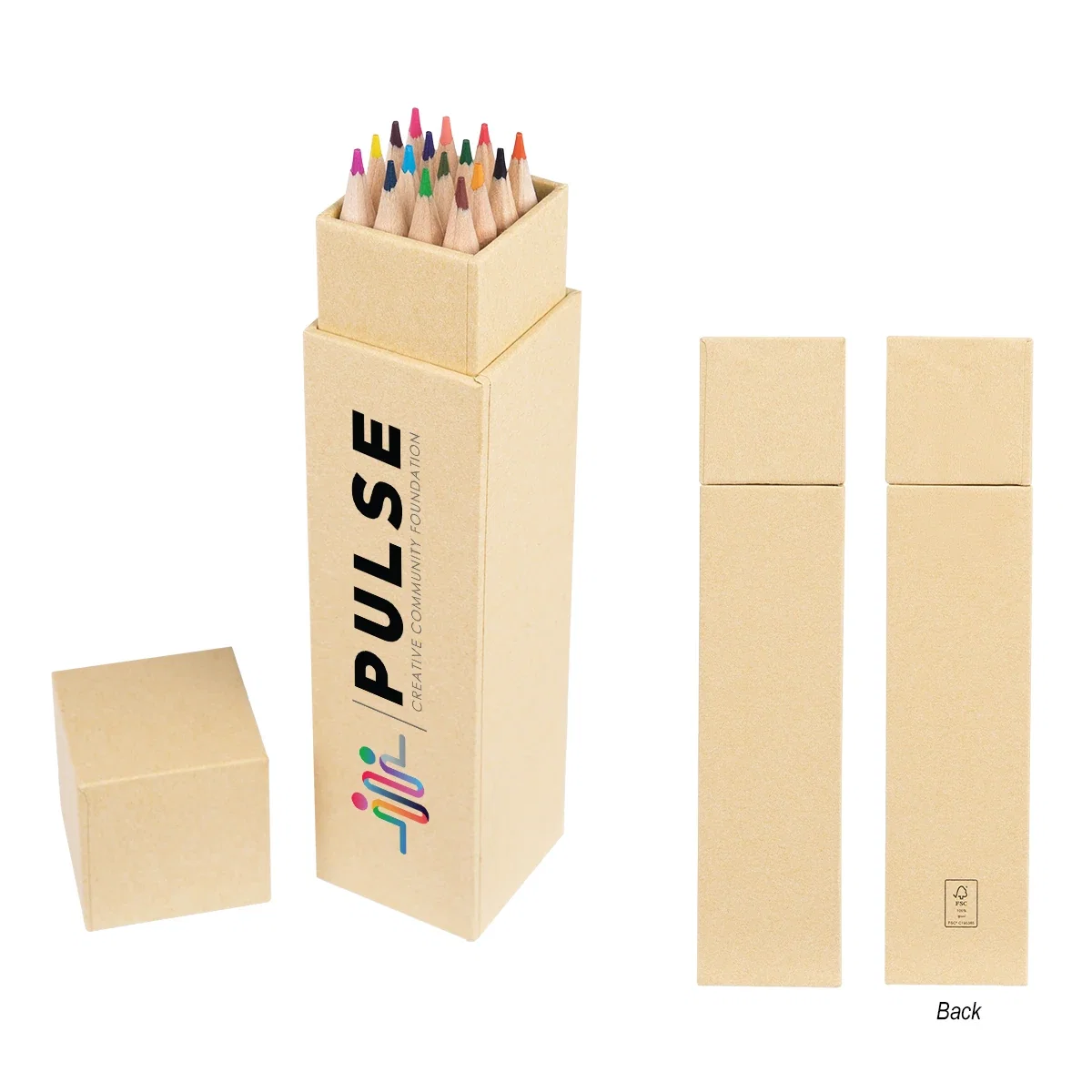 Pencil points visible at the open top of the container