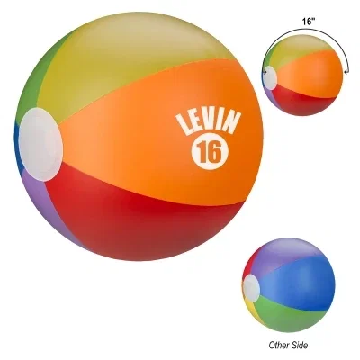 Colorful panels wrapping around the inflatable pool toy