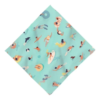 Full color dog bandana folded into a triangle