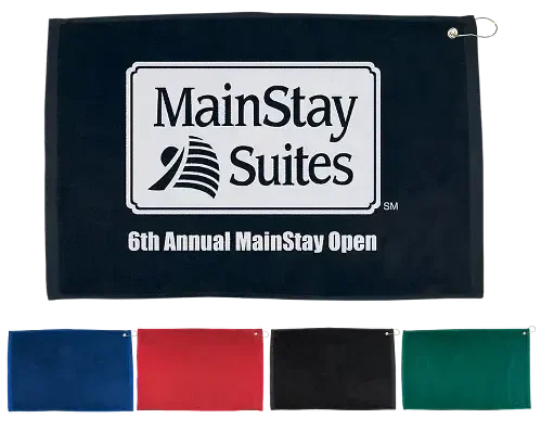 Custom Golf Towel - 16" x 25" Hemmed with Grommet and Hook