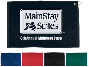 Custom Golf Towel - 16" x 25" Hemmed with Grommet and Hook