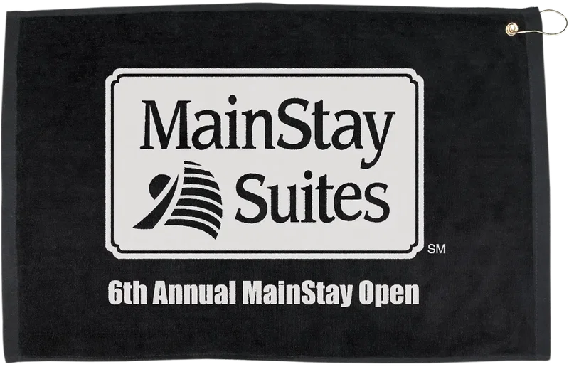 Custom Golf Towel - 16" x 25" Hemmed with Grommet and Hook — view 5