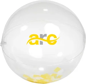 Yellow & White Confetti Beach Ball - 16"