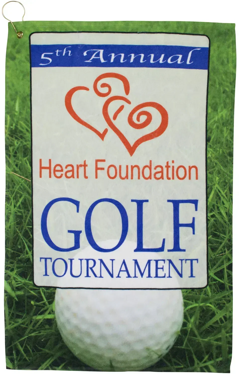 Custom Logo Golf Towel - Full Color (Hook/Grommet) — view 2