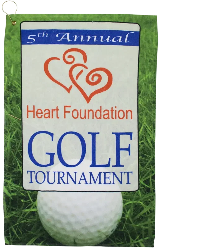 Custom Logo Golf Towel - Full Color (Hook/Grommet) — view 3