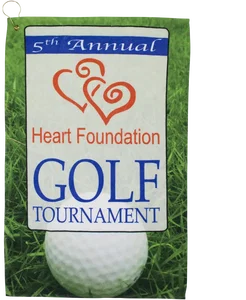 Custom Logo Golf Towel - Full Color (Hook/Grommet)