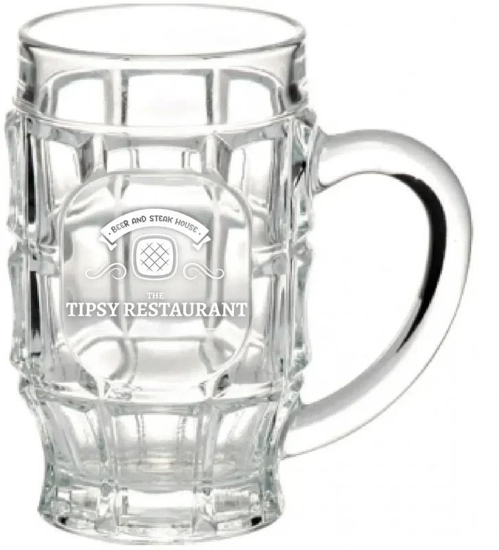 17.75 oz. Beer Garden Glass Mug (Laser Engraved)