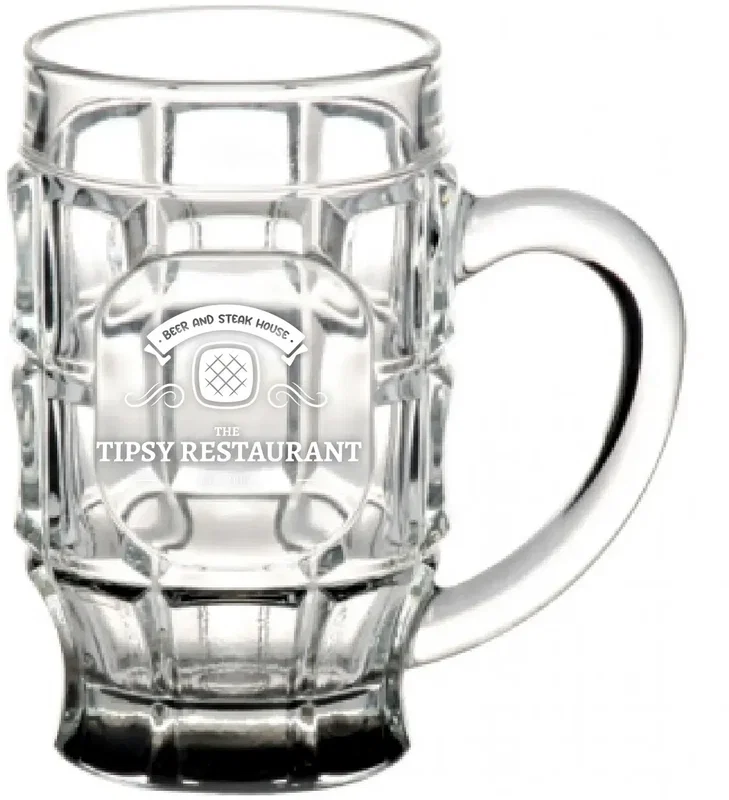 17.75 oz. Beer Garden Glass Mug (Laser Engraved) — view 3
