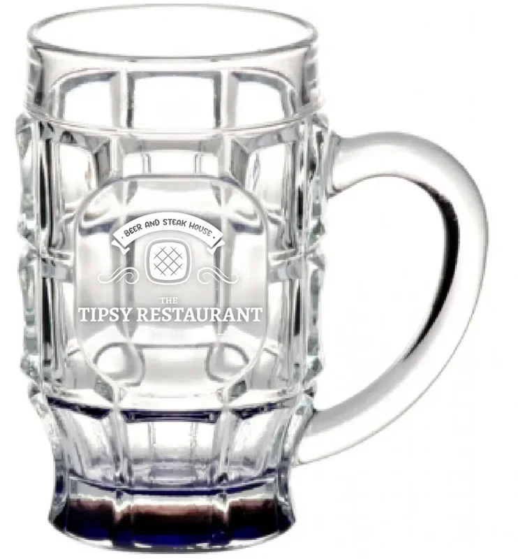 17.75 oz. Beer Garden Glass Mug (Laser Engraved) — view 5
