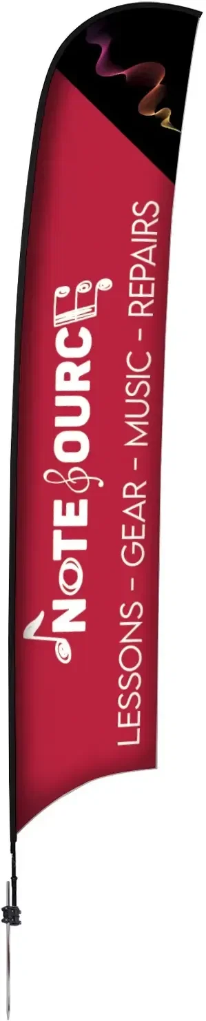 17' Elite Razor Nylon Sail Sign Kit (Single-Sided with Ground Spike) — view 2