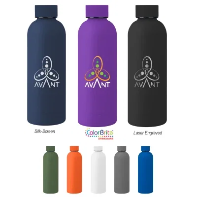 Seventeen ounce recycled stainless steel bottle with a twist lid