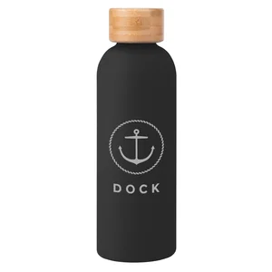 Blair Stainless Steel Bottle With Bamboo Lid - 17 Oz.