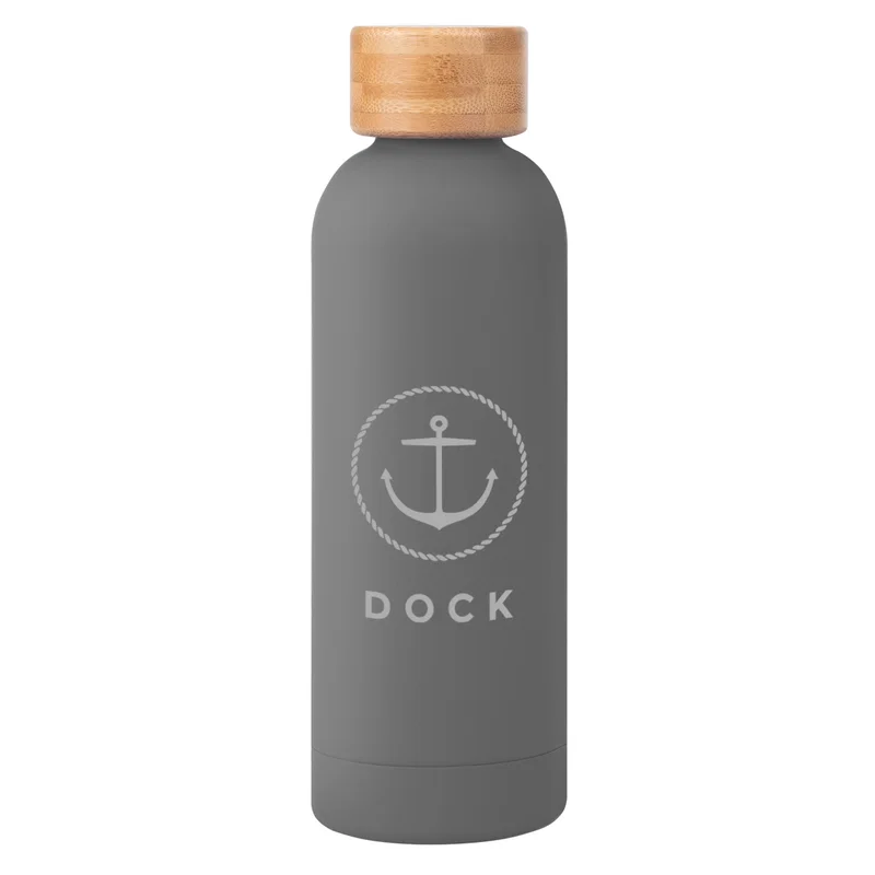 Blair Stainless Steel Bottle With Bamboo Lid - 17 Oz. — view 3