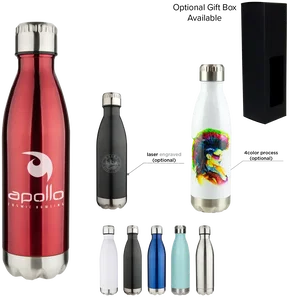 Personalized Double Wall Vacuum Water Bottle - 17oz