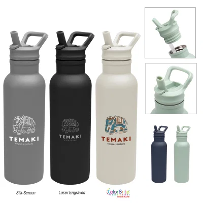 Screw cap seated on the narrow bottle mouth