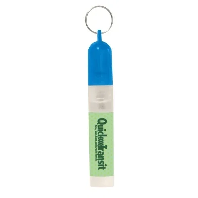 Pocket sized hand sanitizer spray in a clear bottle