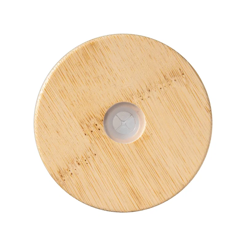 17 Oz. Soda Lime Glass Can With Bamboo Lid — view 3