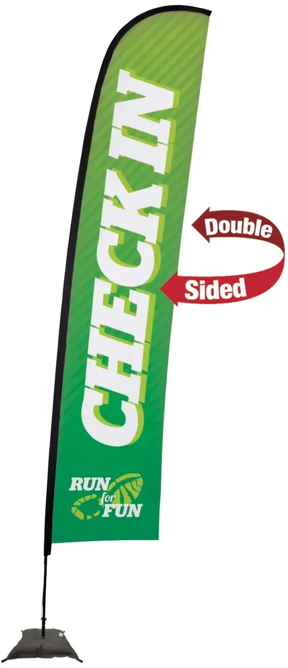 17' Premium Blade Sail Sign Kit (Double-Sided with Scissor Base) — view 4