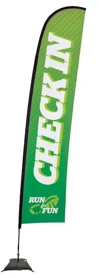 17' Premium Blade Sail Sign Kit (Single-Sided with Scissor Base)