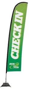 17' Premium Blade Sail Sign Kit (Single-Sided with Scissor Base)