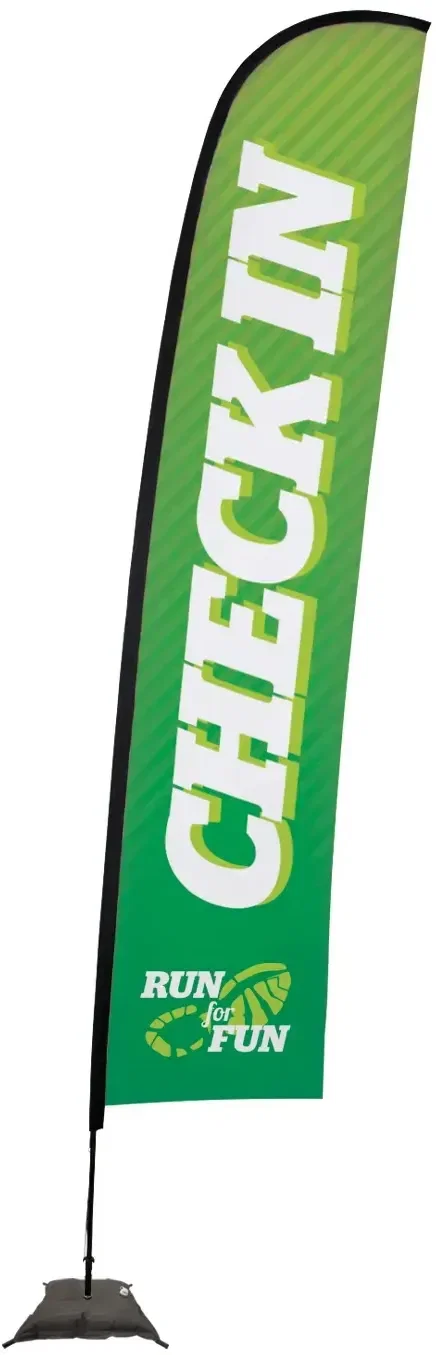 17' Premium Blade Sail Sign Kit (Single-Sided with Scissor Base) — view 3