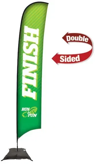 17' Premium Razor Sail Sign Kit (Double-Sided with Scissor Base)