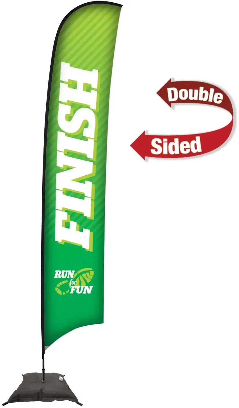 17' Premium Razor Sail Sign Kit (Double-Sided with Scissor Base) — view 3