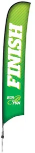 17' Premium Razor Sail Sign Kit (Single-Sided with Ground Spike)