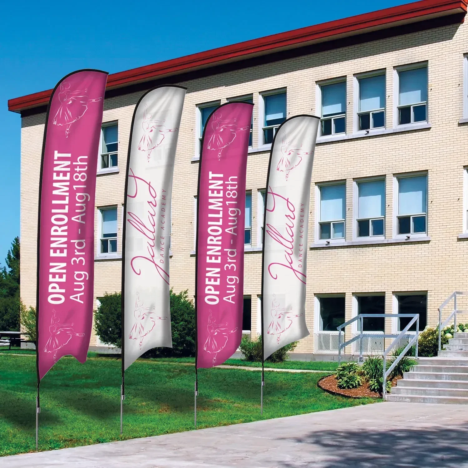17' Premium Razor Sail Sign Kit (Single-Sided with Ground Spike) — view 3