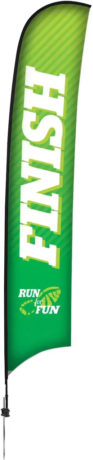 17' Premium Razor Sail Sign Kit (Single-Sided with Ground Spike) — view 7