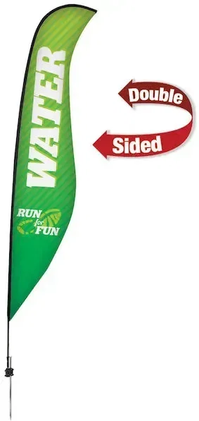 17' Premium Sabre Sail Sign Kit (Double-Sided with Ground Spike)