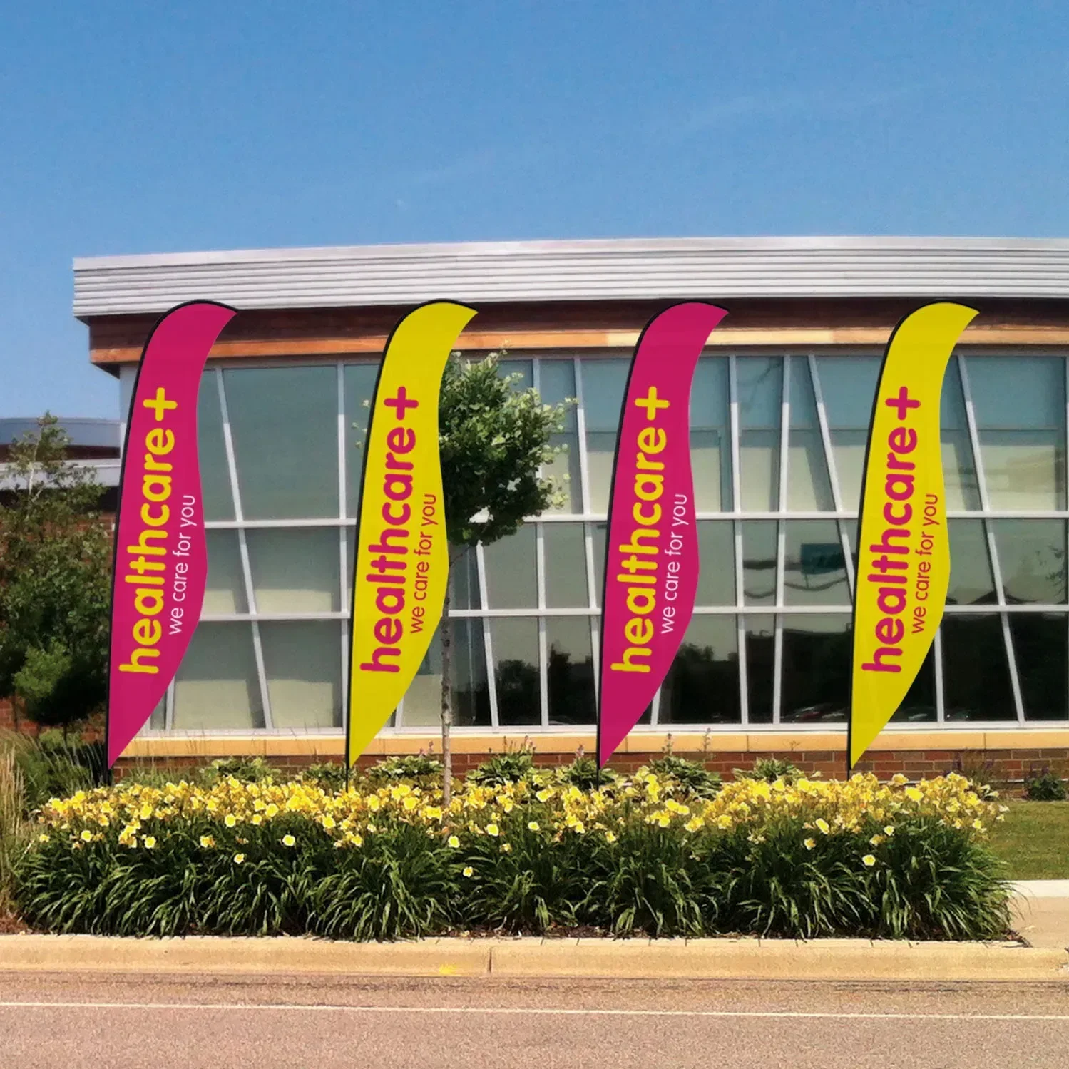 17' Premium Sabre Sail Sign Kit (Double-Sided with Ground Spike) — view 5
