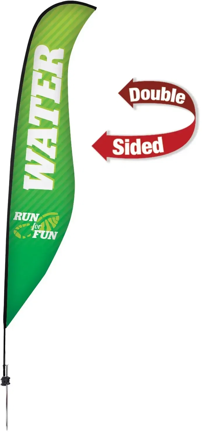 17' Premium Sabre Sail Sign Kit (Double-Sided with Ground Spike) — view 7