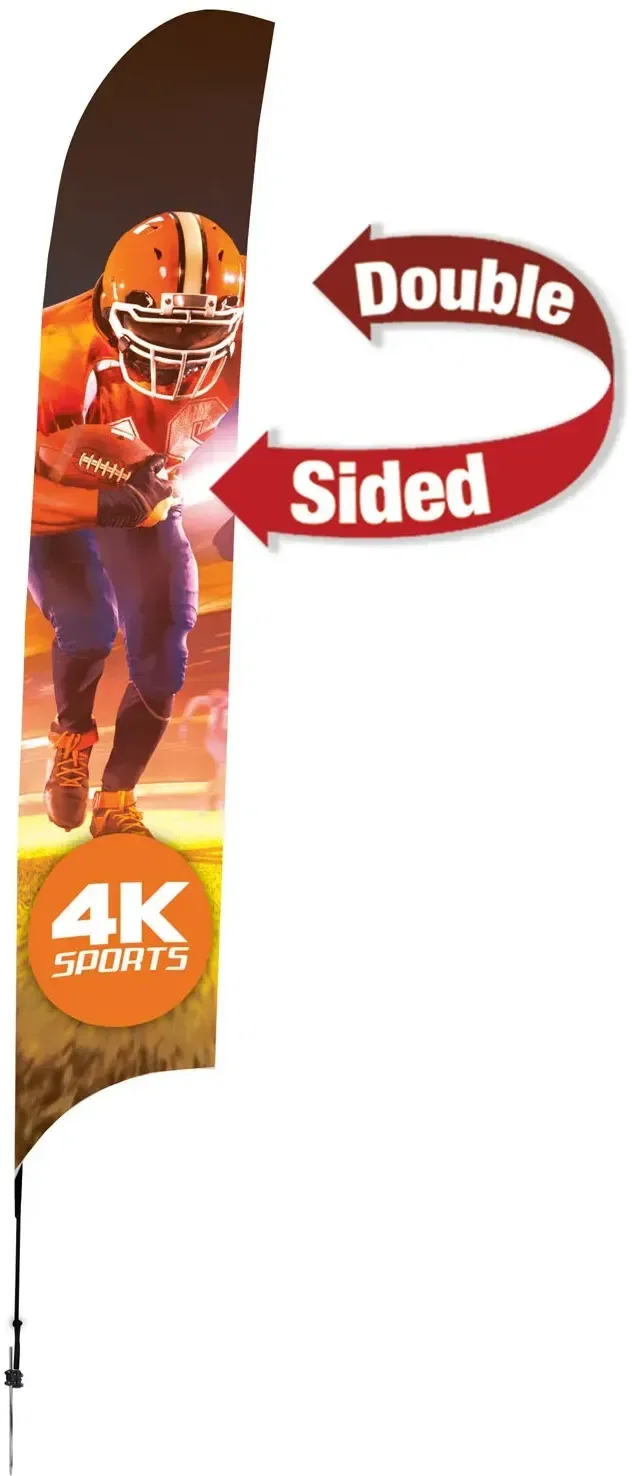 17' Streamline Razor Sail Sign Kit (Double-Sided with Ground Spike & Ground Anchor) — view 6