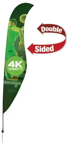 17' Streamline Sabre Sail Sign Kit (Double-Sided with Ground Spike)