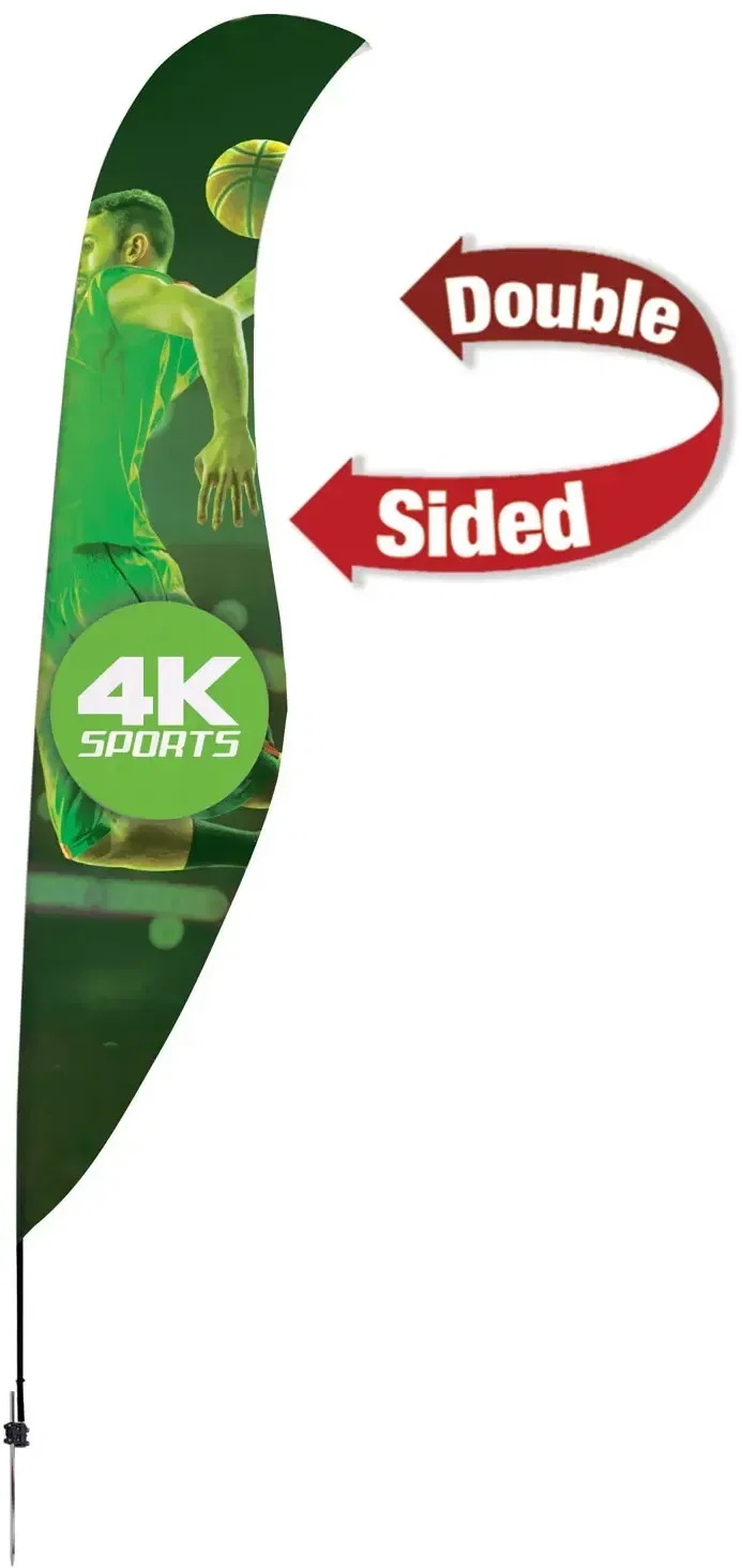 17' Streamline Sabre Sail Sign Kit (Double-Sided with Ground Spike) — view 5