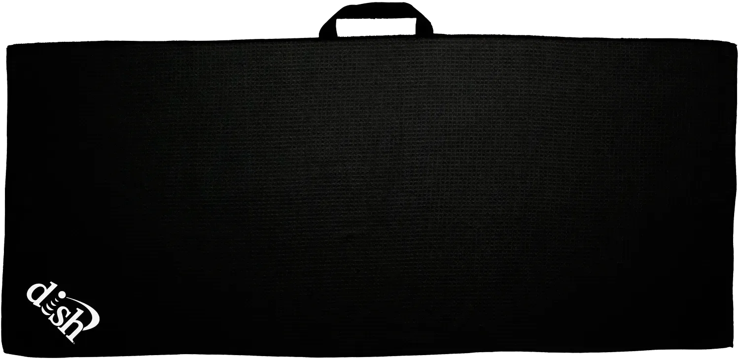 Waffle Caddy Golf Towel with Black Loop (17" x 40") — view 3