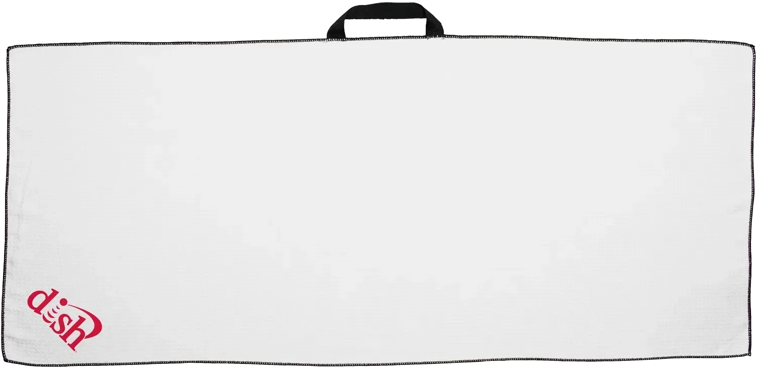 Waffle Caddy Golf Towel with Black Loop (17" x 40") — view 5