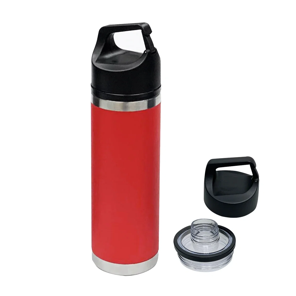 Screw lid seated on top of the bottle